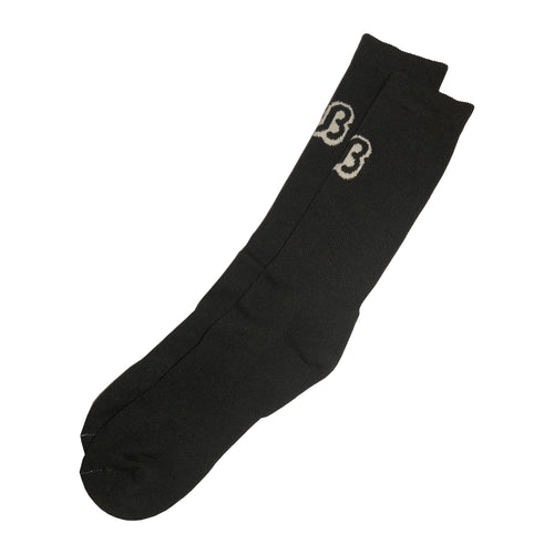 Premium Black Logo Tube Socks